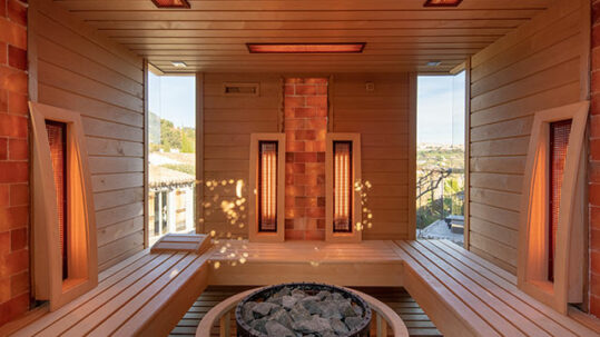 Sauna de la Villa Méditerranée by Archipel